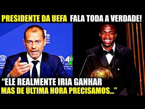 🚨 Olha a BIZARRA JUSTIFICATIVA do PRESIDENTE DA UEFA sobre INJUSTIÇA COM VINI JR!