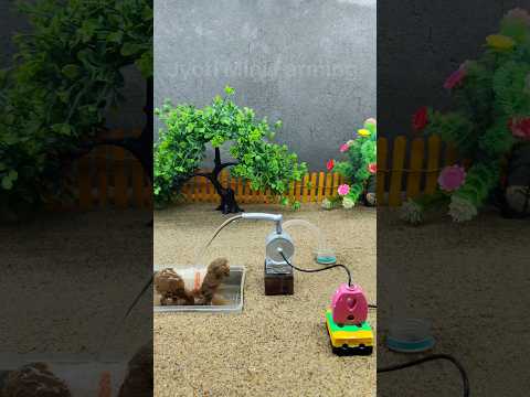 mini motor water pump project ! mini cow bathed diy tractor ideas cow video # 394
