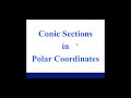 Eccentricity and Conic Sections