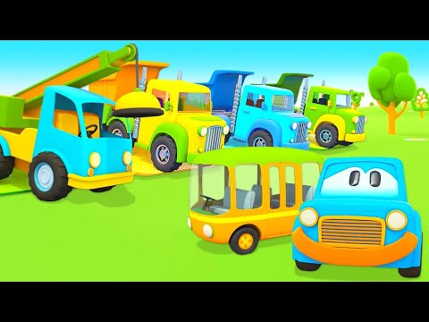 Car cartoon full episodes & Car cartoons for kids - Learn colors with street vehicles