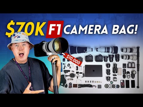 Inside an F1 PHOTOGRAPHER’S $70k Camera Bag!