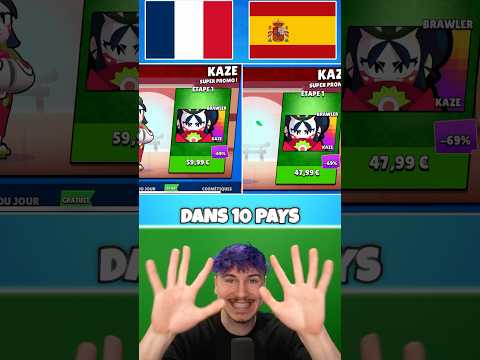 LE PRIX DE KAZE DANS 10 PAYS !! #brawlstars