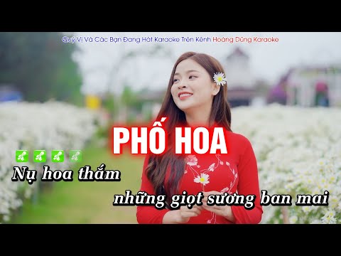 Karaoke Phố Hoa Tone Nữ EDM Cực Bốc, Hát Cực Đã || Karaoke Nhạc Tết | Hoàng Dũng Karaoke