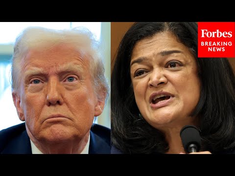 YouTube video thumbnail: Pramila Jayapal Warns Trump's Tariffs On India Represent The 'Greatest Threat' To Some US Businesses