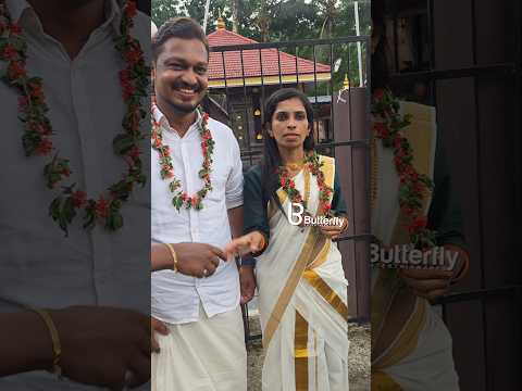 പൂമാല അണിഞ്ഞ അമ്പലത്തിൽ മുന്നിൽ സന്തോഷത്തോടെ രേണു സുധി 😍 Renu sudhi Wedding  #renusudhi