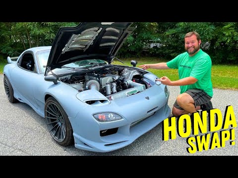 I Built a TURBO Honda K20 Swapped Mazda Rx7