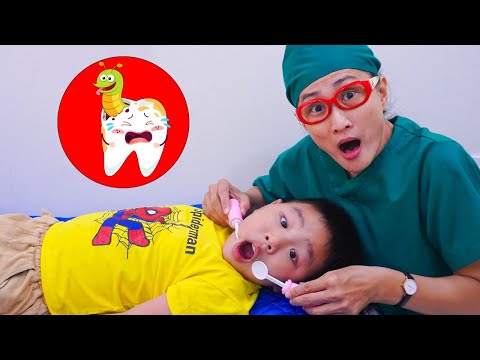 Dentist vs Candy: Jolie & Johnny Learn about Healthy Teeth_Kids Lesson