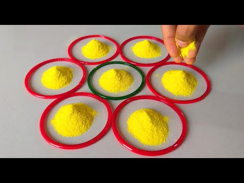 Attractive, Beautiful Rangoli Designs For Diwali Festival/चूड़ी से बनाये दिवाली रंगोली/Easy Rangolis