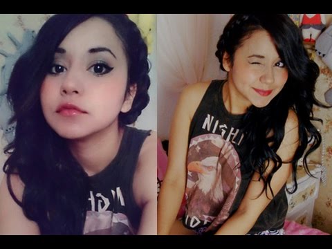 maquillaje + peinado super facil ♥ miku