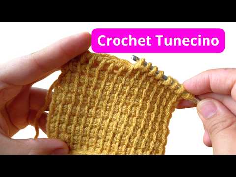 ⭕Cómo hacer Punto Tunecino CLÁSICO. Pasó a paso, muy fácil, super explicado.