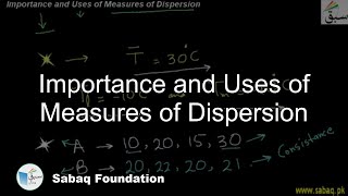 Importance & Uses of Measures of Dispersion