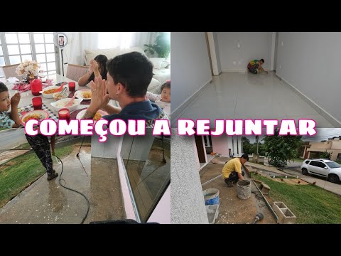 1 MÊS PARA NOSSA MUDANÇA 🥹😍 COMEÇOU A REJUNTAR + VAI COMEÇAR O REVESTIMENTO DA FACHADA| Dani Mendes