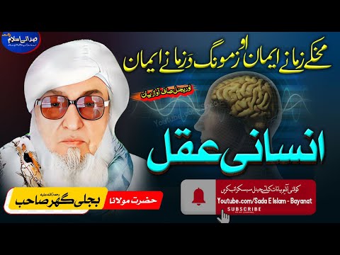 Molana Bijli gar sahib pashto Bayan | Insani Aqal  | molana bijl -ککے زمانے او اس زمانے ایمان