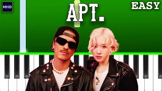 ROSÉ & Bruno Mars - APT - EASY Piano Tutorial