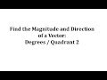 Vector Direction and Magnitude Concepts