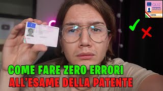 Come Fare 0 ERRORI all'Esame Teorico della Patente #patente #guida