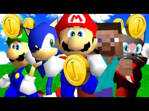 MARIO 64 PERO SI TOCO una MONEDA CAMBIO de PERSONAJE