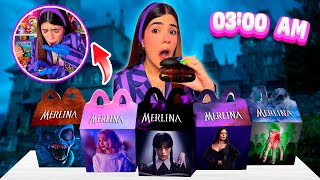 NUNCA abras la CAJITA FELIZ de Merlina: La HAMBURGUESA NEGRA tiene una TRAMPA😖💣 | Ani Cat😻