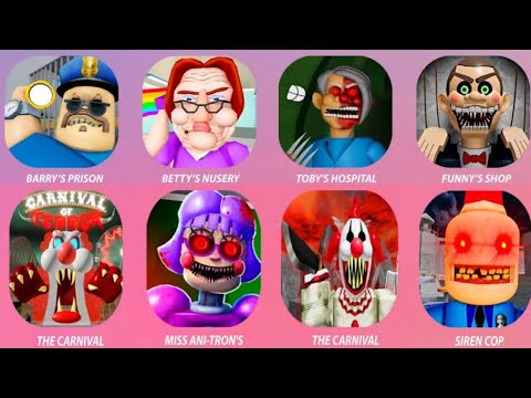 ROBLOX: ESCAPE BABY TEACHER SCHOOL,DR DAVID'S HOSPITAL RUN, BLUSTER'S CARNIVAL SCARY OBBY