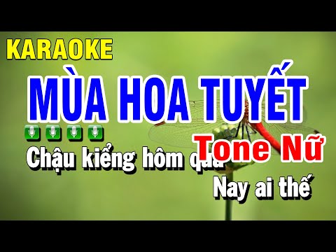 Karaoke Mùa Hoa Tuyết Nhạc Sống Tone Nữ | Huỳnh Anh