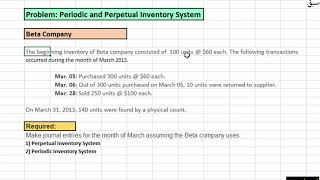 Problem 04: Periodic & Perpetual Inventory Valuation
