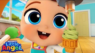 My Ice Cream Machine | Mi máquina de helado | Canciones para aprender Inglés🎵| Little Angel Español