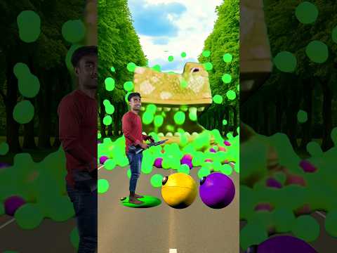 new wait boy jump on colour monster Pac-Man vs Big monster Pac-Man #shorts #youtubeshorts