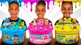 MAKING GIANT FLUFFY SLIME WITH THE PRINCE FAMILY!