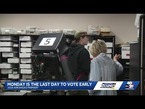 YouTube video thumbnail: Last Day of Early Voting Set for Monday in Arkansas