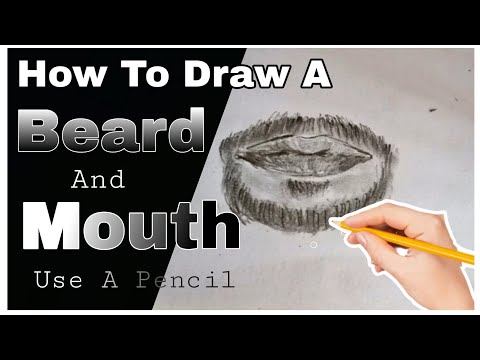 How To Draw a Beard and mouth easyly use one pencil | Chiran Vlogs Art Drawing