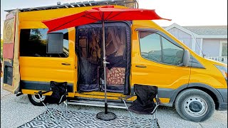 VAN CITY VAN LIFE IN VEGAS || living alone, morning routine, cooking breakfast, Van life bath
