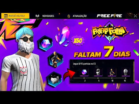 AGORA SIM!! PEGUE A BARBA DO VELHO, CUBO MÁGICO GRÁTIS? INCUBADORA BESTA DA GALÁXIA - FREE FIRE