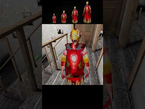 Iron Grenny Tiny To Giant 😂😅 | Granny Grandpa Hulk SpiderMan Funny Trolling #shorts #granny
