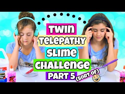 Twin Telepathy Slime Challenge Part 5! Rachel vs Julia!