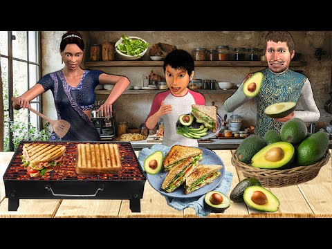 Avocado Sandwich Recipe Famous Indian Street Food Avocado Toast Hindi Kahani Hindi Moral Stories