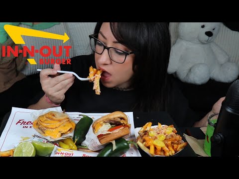 IN N OUT MUKBANG | ANIMAL STYLE AND CHOPPED CHILES