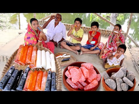 সাধারণ লজেন্স দিয়ে ছোটবেলার স্মৃতি জড়িত 1টাকার পেপসি রেসিপি || ice cream recipe