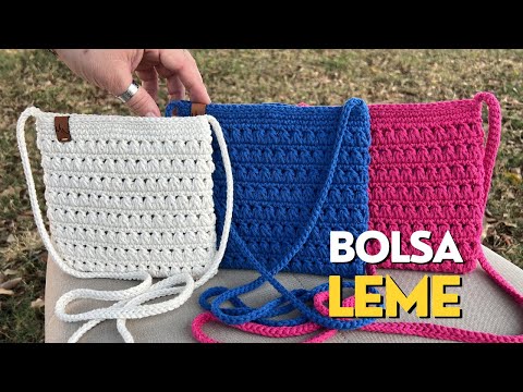 BOLSA EM CROCHÊ - BOLSA LEME | Bolsa linda e prática de fazer, passo a passo @MarceloNunesCroche