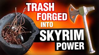 Forging a Skyrim Dwarven Axe from Scratch!