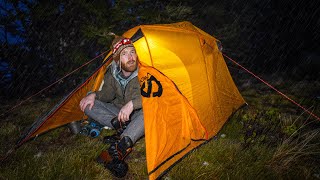 TRAPPED In a RAINSTORM - CAMPING In Heavy Rain
