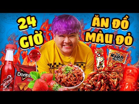 THỬ THÁCH 24 GIỜ ĂN TOÀN ĐỒ MÀU ĐỎ (Mazk Phá Phách #32)