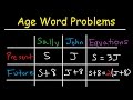 Age Relationships and Equations