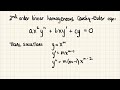Cauchy-Euler Differential Equations Concepts