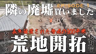 【リアルマイクラ】荒れ果て放置された廃墟庭、地面が見えるまでの壮絶な記録。Wasteland cultivation alone in the ruins of Japan