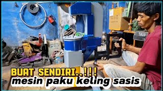hot riveting machine..!homemade mesin paku keling sasis 50 ton