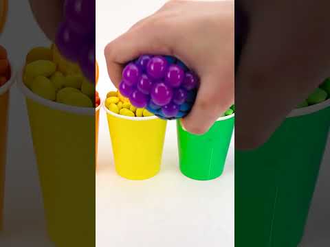 Satisfying Video l How to Make Playdoh Lollipop Candy into Rainbow Brush & Fruit #shorts