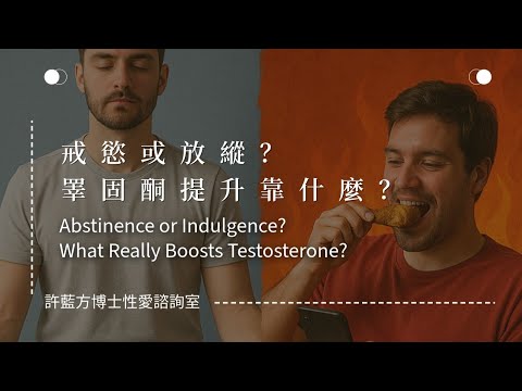 【性愛諮詢室】戒慾或放縱？睪固酮提升靠什麼？Abstinence or Indulgence? What Really Boosts Testosterone?