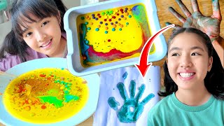 หนูยิ้มหนูแย้ม ทดลองนม vs น้ำมัน! จะผสมกันได้ไหมนะ? ผลลัพธ์สุดว้าว! 🥛🛢️🎨