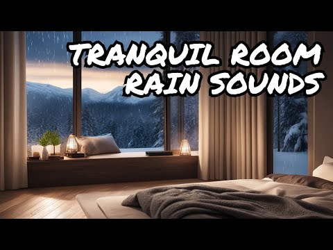 Fall Asleep Fast: Tranquil Room with Rain Sounds | Winter Ambience