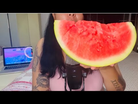 🍉ASMR EN ESPAÑOL 🔥 COMIENDO SANDÍA GIGANT3🍉